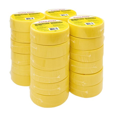 Toolpro 178 in x 300 ft Yellow Fiberglass SelfAdhesive Mesh Tape, qty 24 TP03385